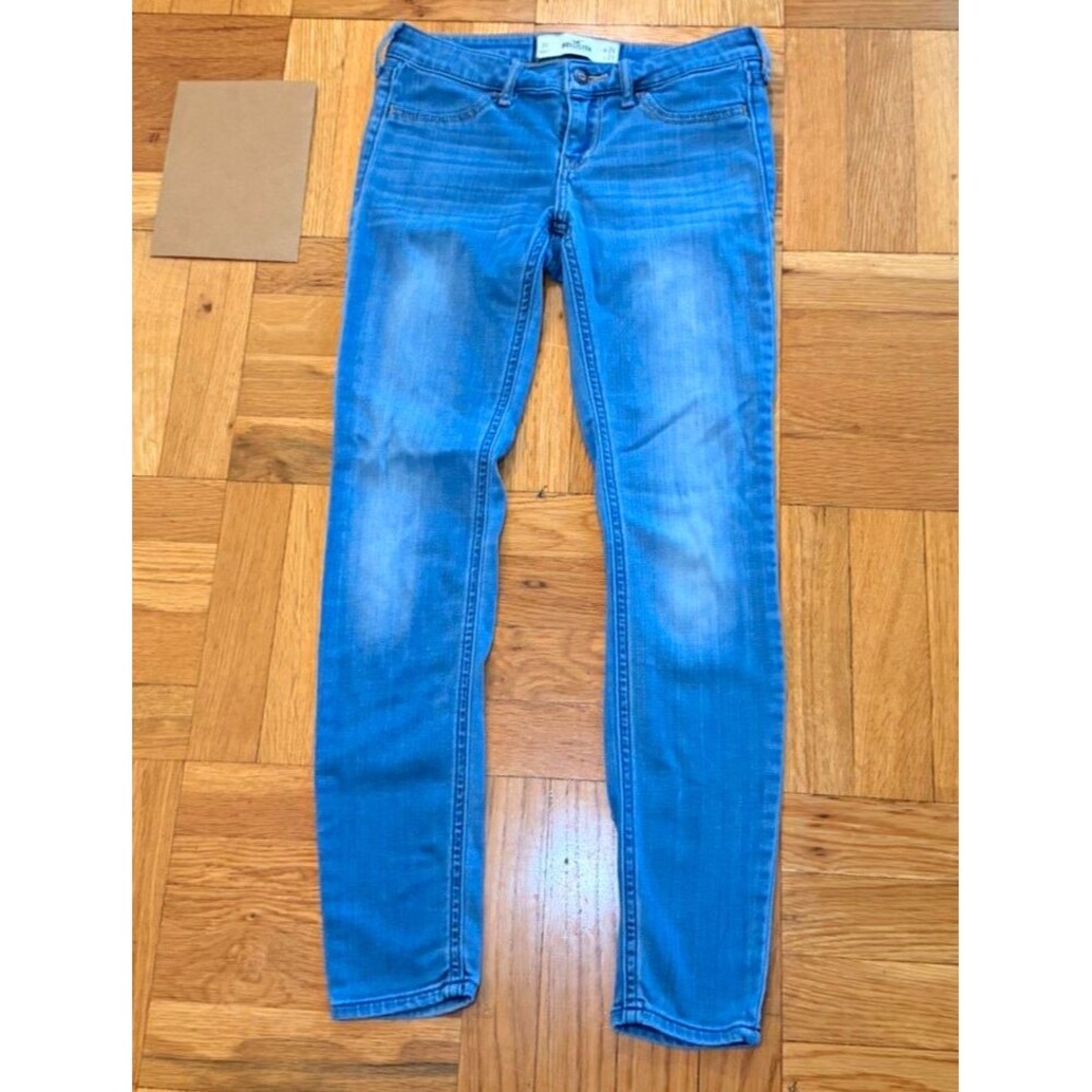 Hollister Women's Jeans W26 L27 Super Skinny Light Wash Stretch Denim 3 Short